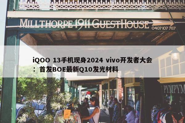 iQOO 13手机现身2024 vivo开发者大会：首发BOE最新Q10发光材料